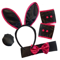 Play Bunny Set - Black & Pink