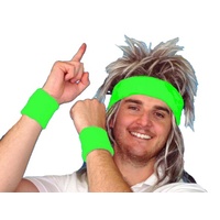 Tennis Sweatband Set - Neon Green