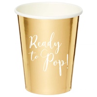 Ready to Pop 250ml Paper Cups - 8 Pk