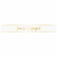 You're Engaged Gold Foil Banner - 2.7m