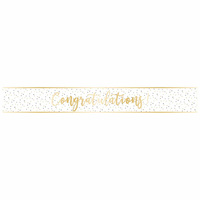 Congratulations Gold Foil Banner - 2.7m