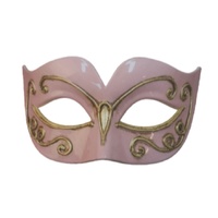 Elegant Dusky Pink Gold Masquerade Eye Mask