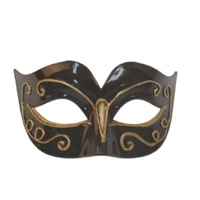Elegant Black Gold Masquerade Eye Mask