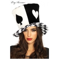 Mad Hatter Top Hat - Black & White