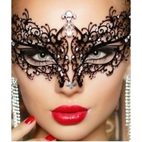 Bella Filigree Masquerade Eye Mask with Crystals