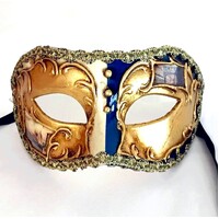 Blue Deluxe Italian Masquerade Eye Mask