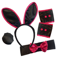 Play Bunny Set - Hot Pink & Black