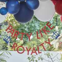 Coronation Party Like Royalty Paper Bunting