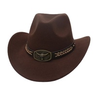 Cowboy Hat - Dark Brown Bullhorn Deluxe