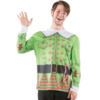 Ugly Christmas Sweater Elf Print