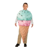 ONLINE ONLY:  Ice Cream Cone Kid's Costume [Size: 6-10 Yrs]