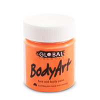 Global Face & Body Paint - Fluro Orange 45ml Tub