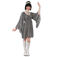 Go-Go Mini - Black & White Floral Hire Costume*