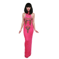 Beaded Glamour Dress - Pink Hire Costume*