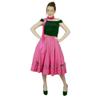 1950s Poodle Skirt Girl - Pink Twirl Hire Costume*