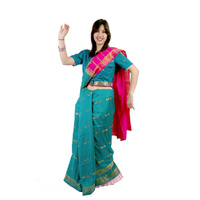 Indian Sari - Blue & Pink Hire Costume*