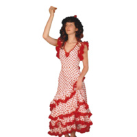 Flamenco - Red Polka Dot Dress Hire Costume*