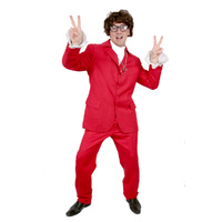 Austin Powers - Red Suit Hire Costume*
