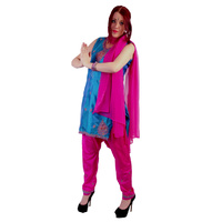 Indian Salwar Kameez - Blue & Pink Hire Costume*