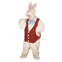 Easter Bunny Mascot - Open Face - White Hire Costume*