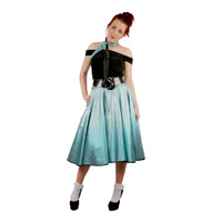 1950s Poodle Skirt Girl - Green Satin Hire Costume*