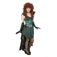 Saloon Girl - Emerald Green Hire Costume*