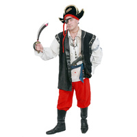 Black Vest Pirate Hire Costume*
