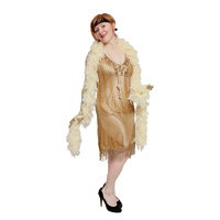Deluxe Flapper - Gold Isadora Hire Costume*