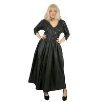 1980s Dallas-Dynasty Dress - Black Hire Costume*