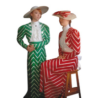Edwardian Costume - Red & White Hire Costume*
