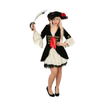 Pirate Girl - Black Coat Dress Hire Costume*