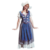 Milkmaid - Long Blue Hire Costume*