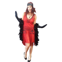 Deluxe Flapper Dress - Red Zelda Hire Costume*