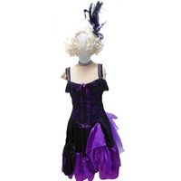 Saloon Girl - Purple & Black Hire Costume*