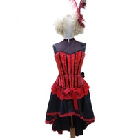 Saloon Girl - Red & Black Hire Costume*