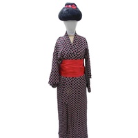 Japanese Kimono - Black & Red Hire Costume*