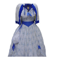 Gone with the Wind - Scarlett O'Hara - Blue Floral Hire Costume*