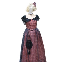 Victorian Costume - Orange, Black & Silver Hire Costume*
