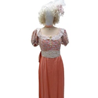 Regency Costume - Peach & Creme Hire Costume*