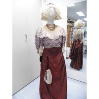 Victorian Costume - Bronze & Creme Lace Hire Costume*