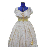 Victorian Costume - Yellow Floral Hire Costume*