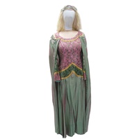 Medieval Costume - Maid Marion - Green & Pink Hire Costume*
