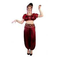 Midriff Genie - Maroon Hire Costume*