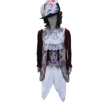 Renaissance Costume - Maroon & Silver - Puss in Boots Hire Costume*