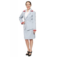 Air Hostess - Light Blue Suit Hire Costume*