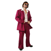 Retro Prom Suit - Maroon Hire Costume*