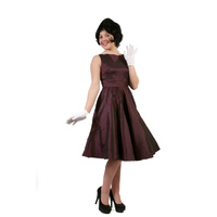 1950s Aubergine Evening Dress Hire Costume*
