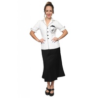 1950s Diner Waitress - Black & White Hire Costume*