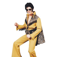 Elvis - Gold Leopard Print Hire Costume*