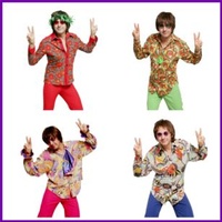 1960s & 1970s Retro Guys - Loud Shirt + Flares Combo Hire Costume*